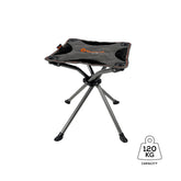 WILDTRAK™ AYR Foldable 4 Leg Stool, Compact, Lightweight, Fishing and Camp Chair, Weight Rated 120kg, Carry Bag with Shoulder Strap